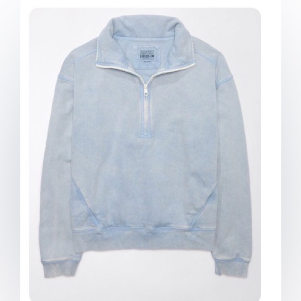 AE Quarter Zip Fleece Lived in Look